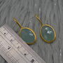 Aqua Chalcedony Gold Earrings: Dangle Drop, Silver, thumbnail 6 of 7