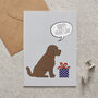 Chocolate Cockapoo / Labradoodle Father’s Day Card – Dog Dad Card From The Dog, thumbnail 1 of 12