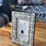 Table Top Picture Frame, Indian Block Print Fabric, thumbnail 3 of 10