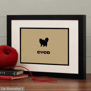 Personalised Cat Lover Gift Print For One Or Two Cats, 5 of 12