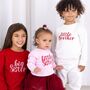 Christmas Big/Little Sibling Embroidered Sweatshirt Jumper Brother And Sister Available, thumbnail 1 of 12