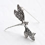 Sterling Silver Little Dragonfly Dangly Earrings, thumbnail 6 of 7