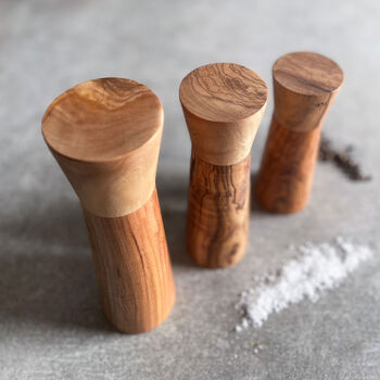 Modern Style Olive Wood Salt Or Pepper Grinder, 2 of 5