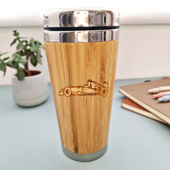 F1 Formula One Personalised Wooden Travel Mug, 2 of 5