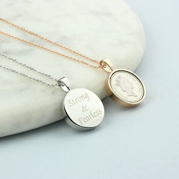 Personalised 30th Birthday Five Pence Necklace, 3 of 7
