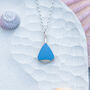 Cornish Sea Ceramic Pendant Blue, thumbnail 1 of 4