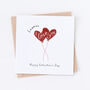 Personalised I Love You Heart Balloons Card, thumbnail 2 of 2