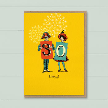 Funny 30th Birthday Card ‘30 Hooray!’, 3 of 4