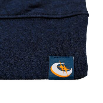 Moon Smile Embroidered Sweatshirt Deep Sea Blue, 3 of 6