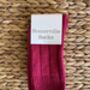 Recycled Wool / Cashmere Socks In Raspberry Pink, thumbnail 1 of 6