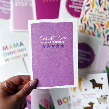 Mothers Day Card , Mum Birthday Card 'Excellent Mum', 2 of 2