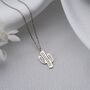 'Stay Strong' Sterling Silver Cactus Necklace, thumbnail 6 of 9