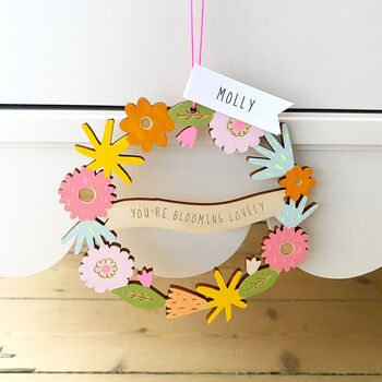 Floral Hand Painted Wreath, 2 of 6