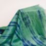 100% Mulberry Silk Scarf, Green And Blue, thumbnail 4 of 6