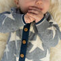 Stars Knitted Romper In Grey, thumbnail 4 of 8