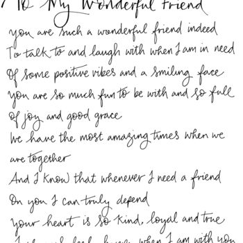 Personalised Best Friend Gift Unframed Print, 3 of 9
