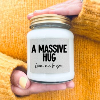 A Massive Hug From Me To You Candle And Dried Flowers, 3 of 7