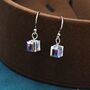 Aurora Borealis Cube Drop Hook Earrings, thumbnail 1 of 11