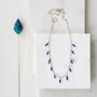 925 Sterling Silver Lapis Lazuli Charm Dropper Necklace, thumbnail 3 of 5