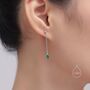 Clear Cz Droplet Dangle Stud Earrings, thumbnail 4 of 11