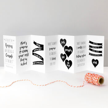 Anniversary Fold Out Banner Card For Him, 2 of 5