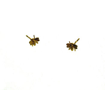 Gold Mini Bee Stud Earrings, 4 of 5