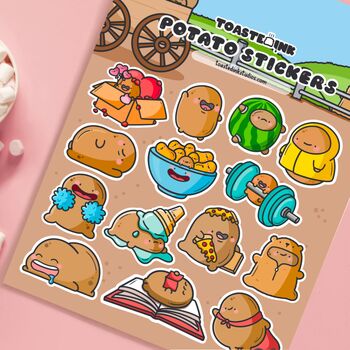 Potato Sticker Sheet | Cute Stickers, 4 of 6