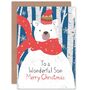 Wonderful Polar Bear Christmas Son Card, thumbnail 1 of 4