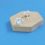 Silver Knotted Rose Studs, thumbnail 3 of 3