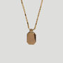 Dog Tag Necklace And Mixed Cz In 18 K Gold Plated Vermeil, thumbnail 2 of 9