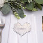 Geo Heart Mirror Acrylic Wedding Place Setting Favours, thumbnail 5 of 5