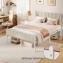 Upholstered Bed Frame Metal Platform Bed, thumbnail 3 of 7