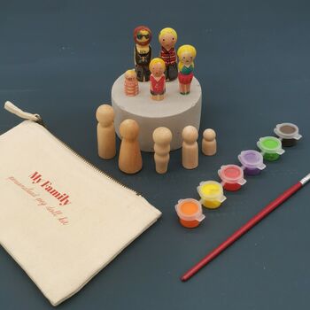 Personalised Peg Doll Family Craft Kit, 5 of 7