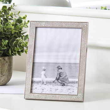 Ivory Faux Shagreen Photo Frame, 6 of 6