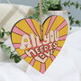 All You Need Is Love Hanging Retro Heart, thumbnail 8 of 9