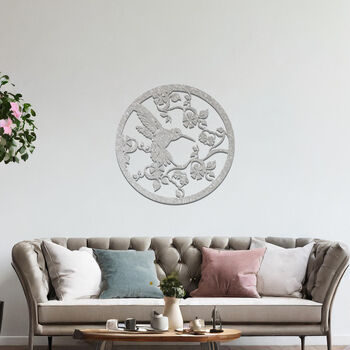 Metal Hummingbird Wall Art For Modern Home Decor Or Office, 9 of 11