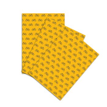 Winner's Yellow Cycling Themed Wrapping Paper, 4 of 7