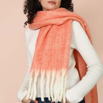 Pastel Orange Winter Scarf, 4 of 4