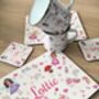 Kids Personalised Fairy And Unicorn Placemat, Coaster And Mug Dinner Set, thumbnail 10 of 10