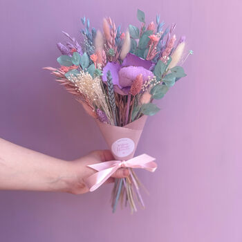 Colourful Pastel Dried Flower Bunch, 6 of 6
