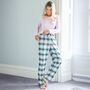 Women's 'Burnet Rose' Tartan Brushed Cotton Pyjama Trousers, thumbnail 3 of 4