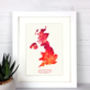 Personalised UK Location Map Print, thumbnail 5 of 9
