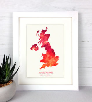 Personalised UK Location Map Print, 5 of 9