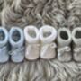 White Knitted Baby Booties, thumbnail 6 of 7