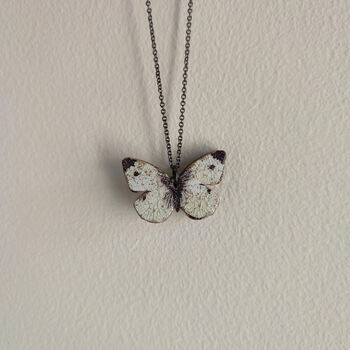 Cabbage White Butterfly Necklace, 3 of 4