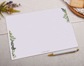 A4 Origami Writing Paper That Folds Into An Envelope With Botanical Design, 5 of 5