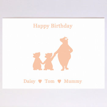 Personalised Birthday Bears Birthday Card, 6 of 8