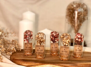 Personalised Wedding Favours With Dried Flowers, 2 of 4