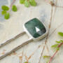 Natural Emerald Hair Stick In Solid Sterling Silver, thumbnail 1 of 3