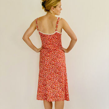 Lacey Nightie In Orange Ditzy Floral, 3 of 5